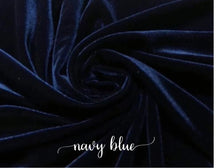 Load image into Gallery viewer, Navy Velvet Bell Bottoms