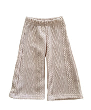Load image into Gallery viewer, Light Taupe Cable Knit Flow Pants