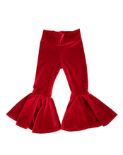 Load image into Gallery viewer, Red Velvet Bell Bottoms