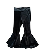 Load image into Gallery viewer, Black Velvet Bell Bottoms
