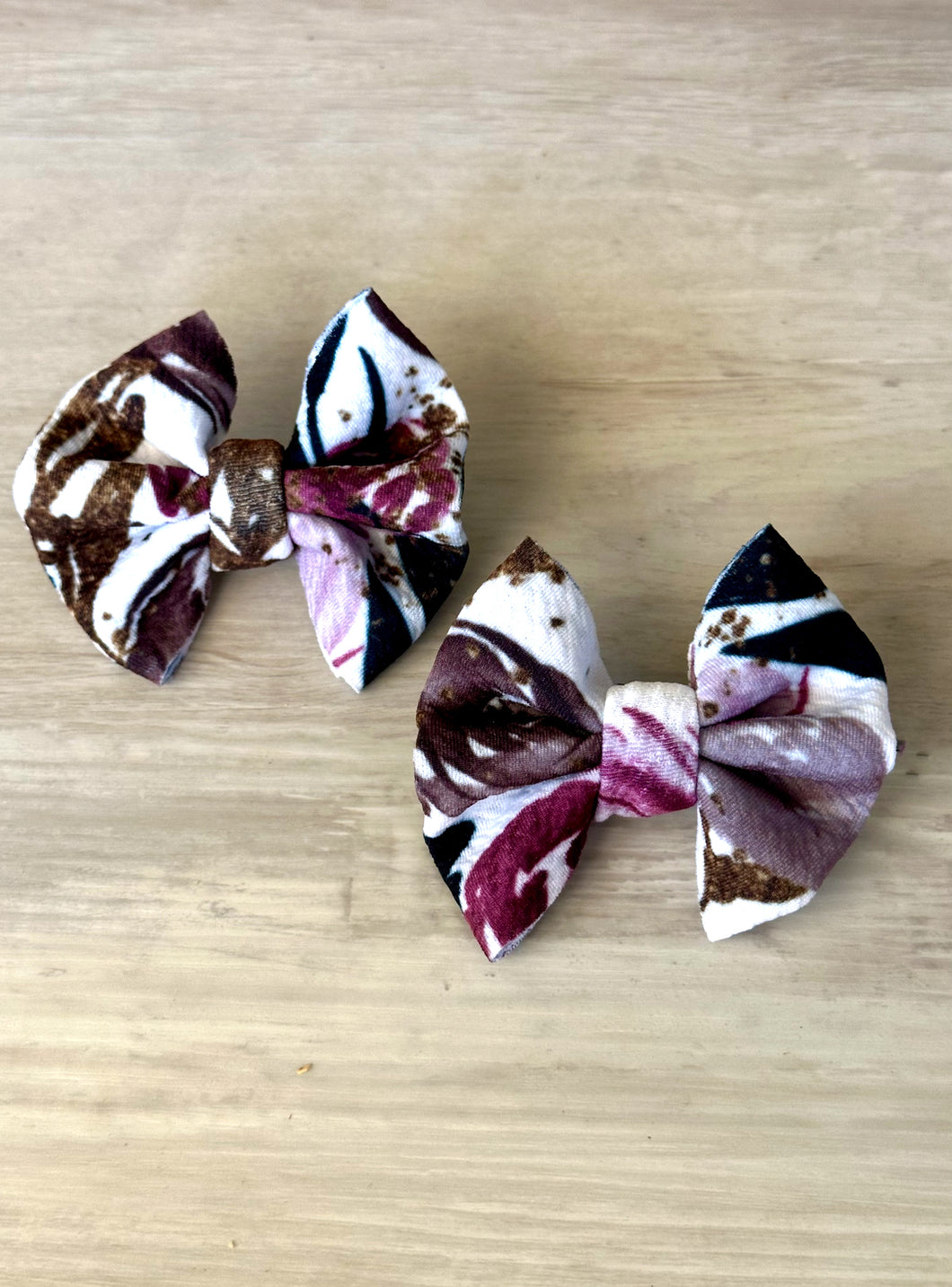 Muted Plum Floral Piggie Set