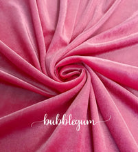 Load image into Gallery viewer, Bubble Gum Pink Velvet Bell Bottoms
