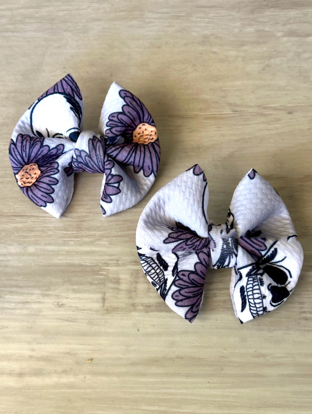 Skull Floral Piggie Set
