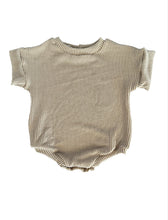 Load image into Gallery viewer, Beige Urban Rib Oversized Sweater Romper
