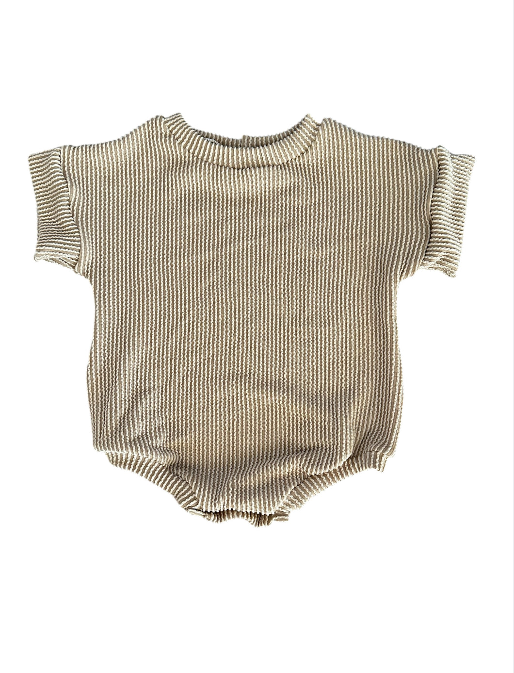 Beige Urban Rib Oversized Sweater Romper