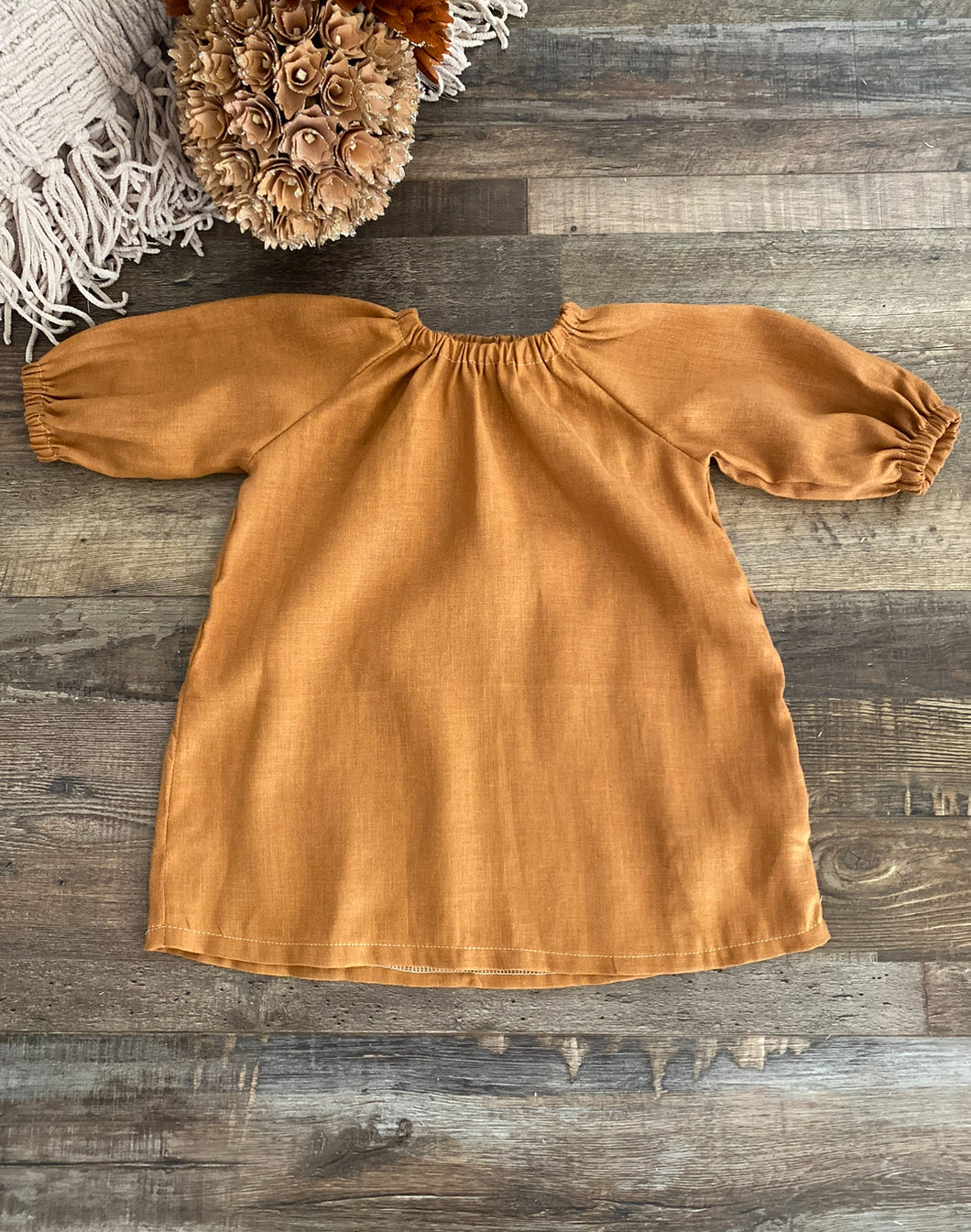 Rust Poppy Linen Dress