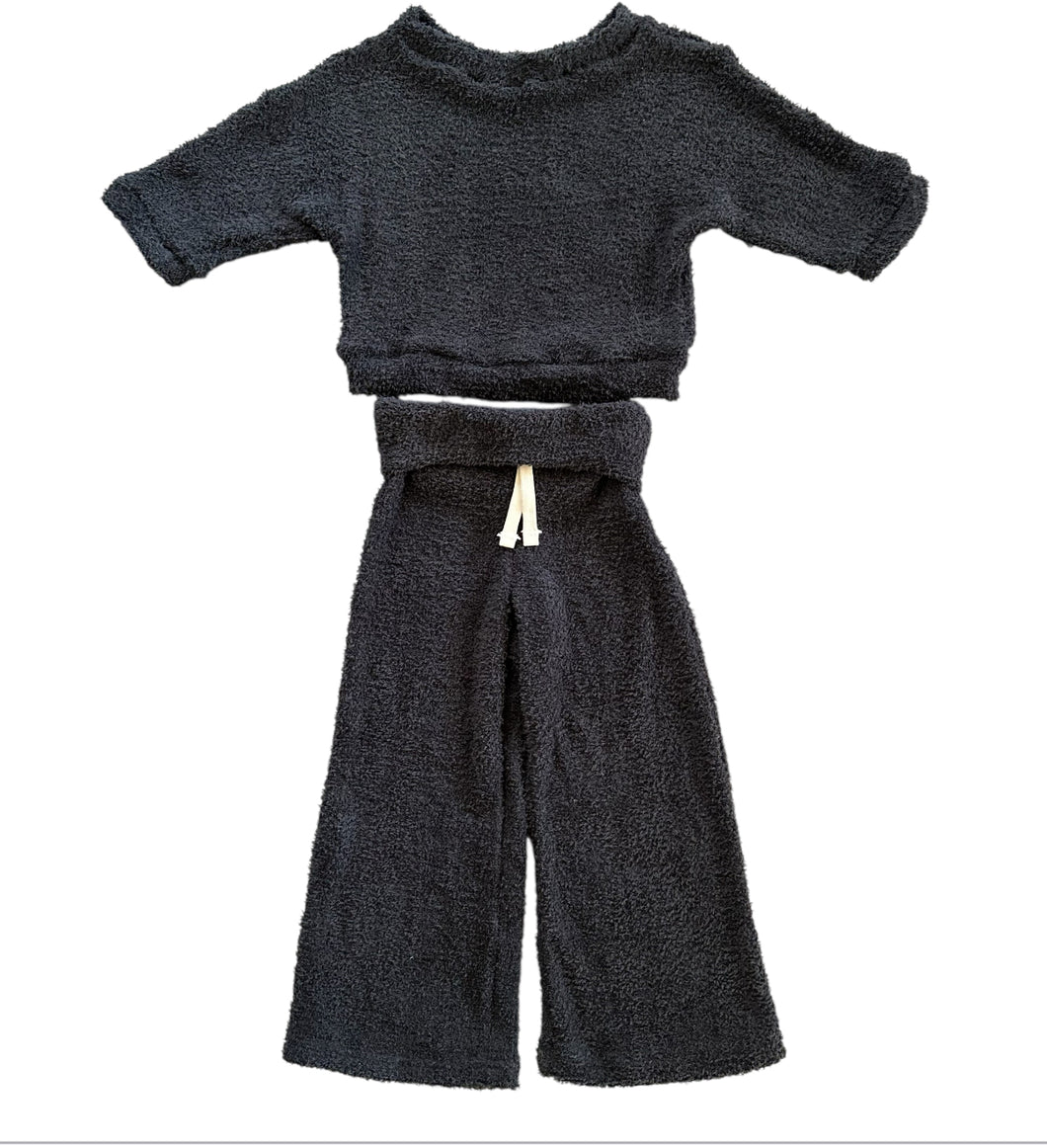 Charcoal Fuzzy Lounge Set