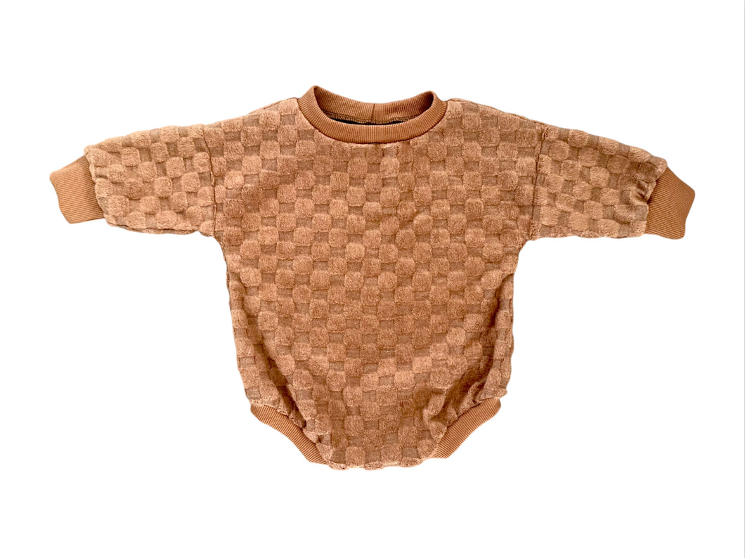 Tobacco Oversized Sweater Romper