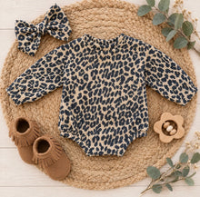 Load image into Gallery viewer, Leopard Print Urban Rib Oversized Sweater Romper (Copy)
