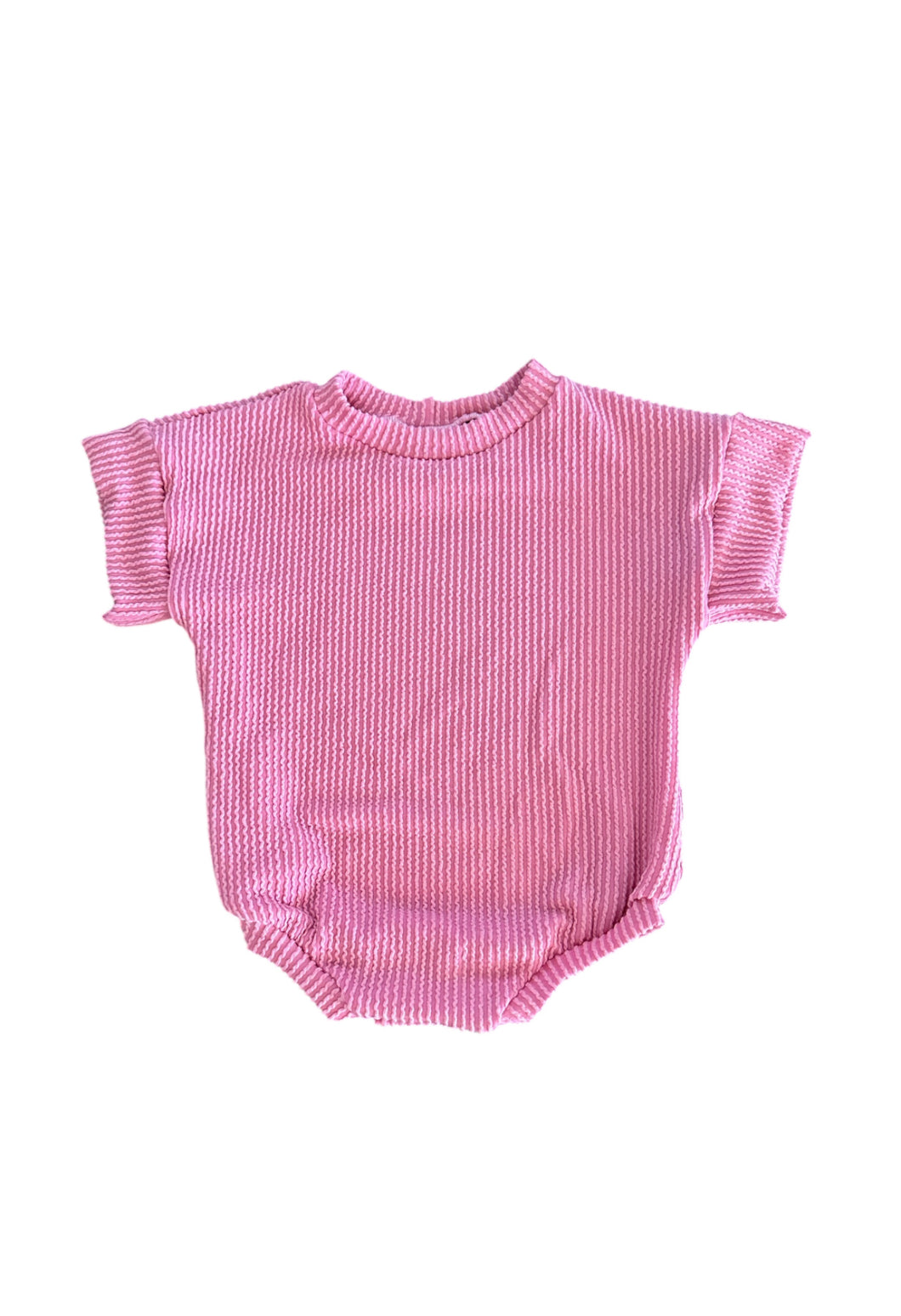 New Rose Pink Urban Rib Oversized Sweater Romper