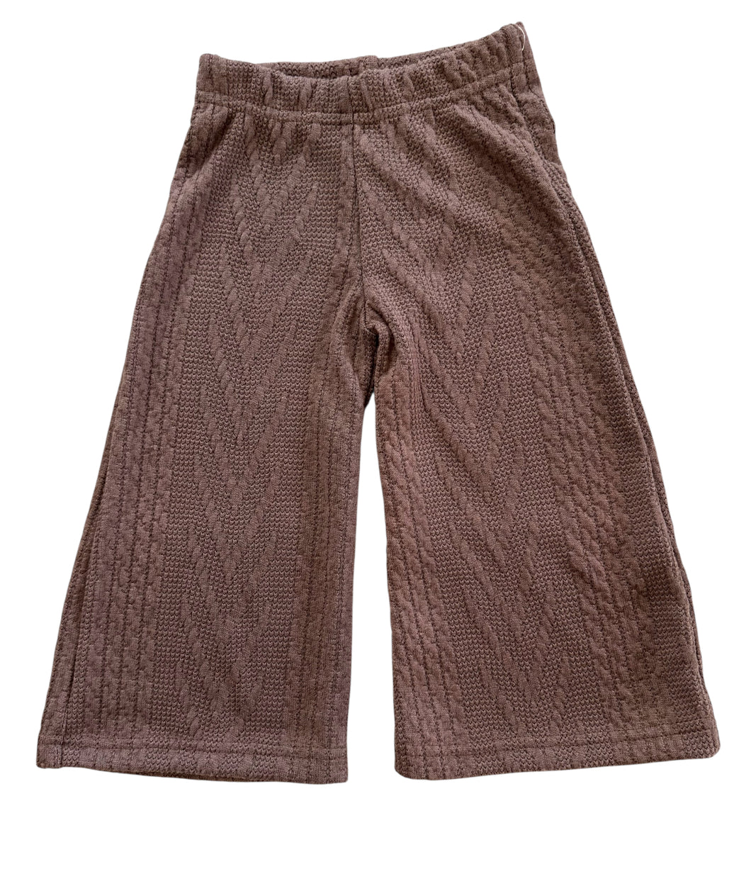 Mushroom Cable Knit Flow Pants