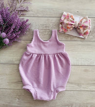 Load image into Gallery viewer, Lavender Urban Rib Summer Romper
