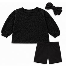 Load image into Gallery viewer, Black Leopard Design Short Set
