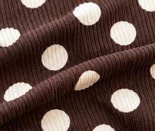 Load image into Gallery viewer, Chocolate Polka Dot Skirted Bummie Set
